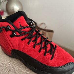Red and Black Air Jordan Sneakers